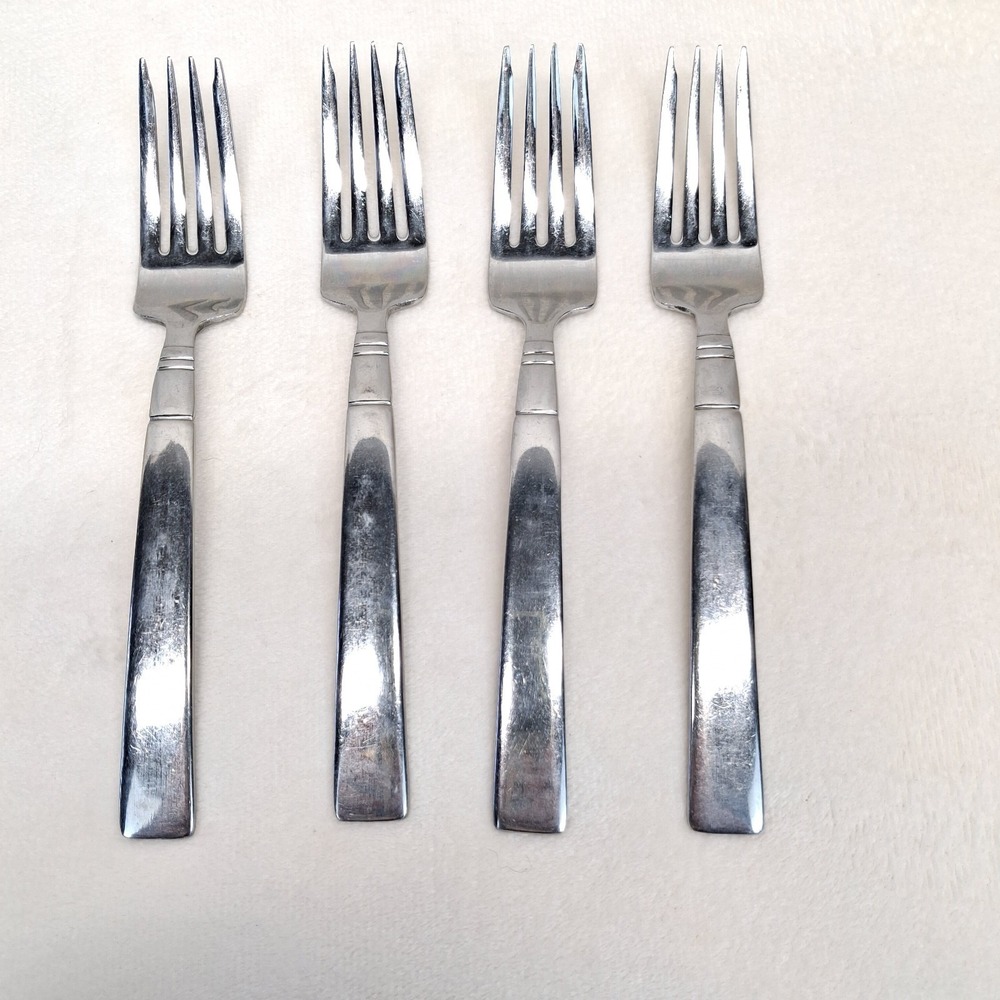 4 Wallace CHANTEL 18/10 Stainless China Dinner Fork Lot